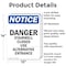 Signmission Danger Stairwell Closed Use Alternative, 10 in W x Rectangle, Aluminum OS-2PACK-NS-A-1014-V-10922 - alternate 8